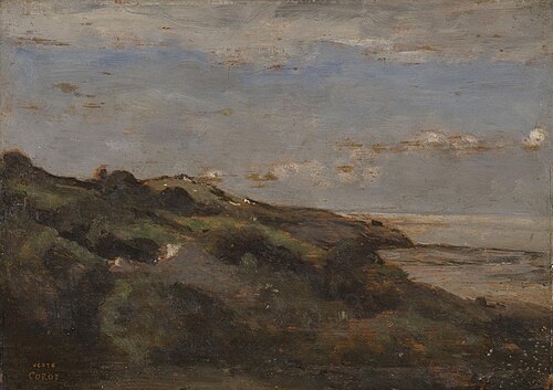 Hilly Coast, 1850, Jean-Baptiste Camille Corot
