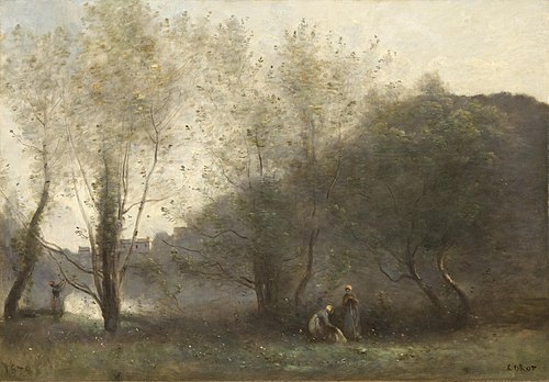 Morning on the Estuary, Ville d'Avray, 1870, Jean-Baptiste Camille Corot
