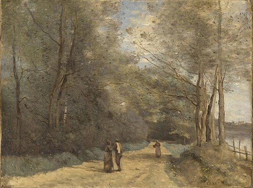 Wooded Path near Ville d'Avray, 1872, Jean-Baptiste Camille Corot
