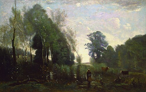 Misty Morning, 1865, Jean-Baptiste Camille Corot