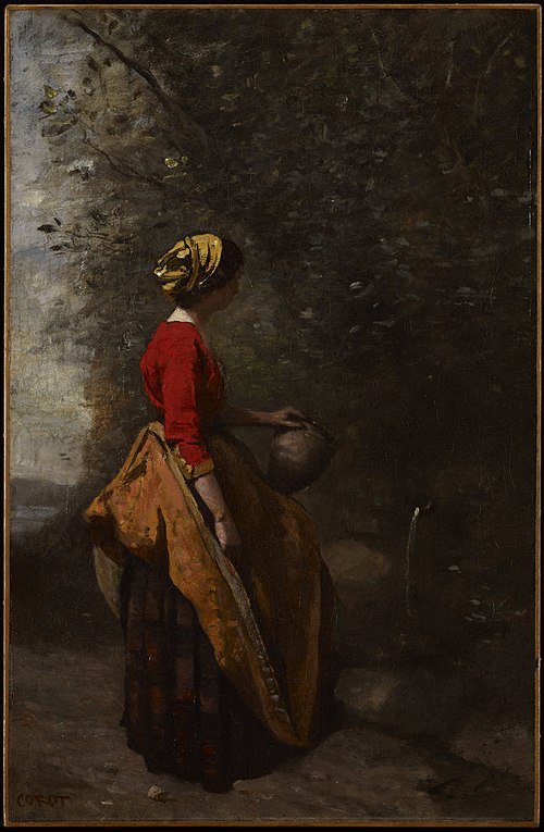 Peasant Girl at the Spring, 1860, Jean-Baptiste Camille Corot