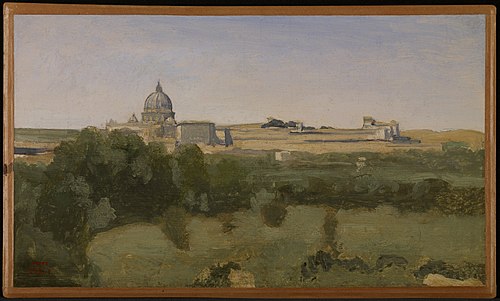 View of Rome from Monte Pincio, 1826, Jean-Baptiste Camille Corot