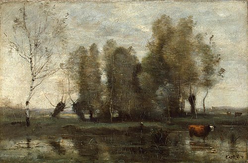 Trees in a Swamp, 1857, Jean-Baptiste Camille Corot