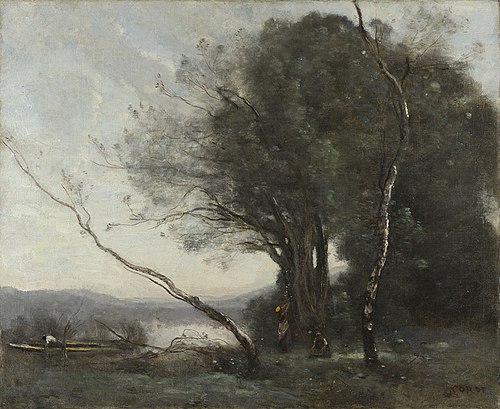 The Leaning Tree Trunk, 1857, Jean-Baptiste Camille Corot