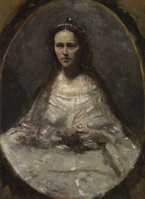 Sketch of a Woman in Bridal Dress, 1860, Jean-Baptiste Camille Corot