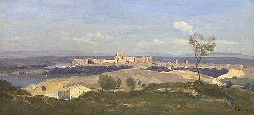 Avignon from the West, 1836, Jean-Baptiste Camille Corot