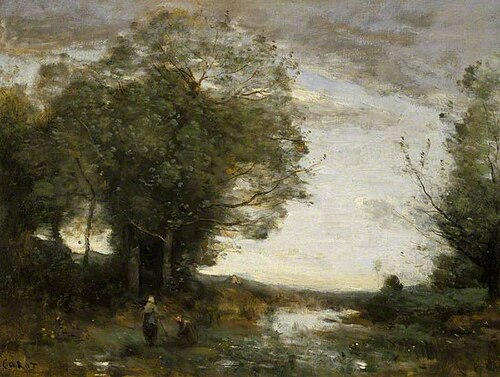 Souvenir of the Environs of La Ferté-sous-Jouarre (Morning), 1867, Jean-Baptiste Camille Corot