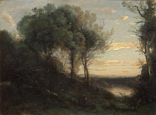 Evening, 1860, Jean-Baptiste Camille Corot