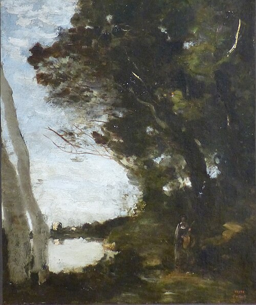 Muse sous bois, 1862, Jean-Baptiste Camille Corot