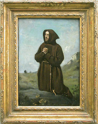 Franciscan monk kneeling, 1850, Jean-Baptiste Camille Corot