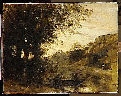 Le Passeur, 1873, Jean-Baptiste Camille Corot