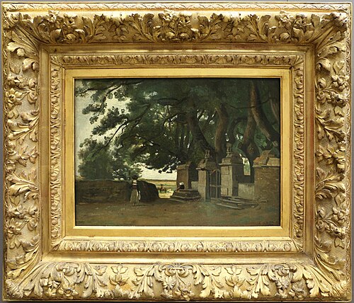 Breton landscape. A gate shaded by tall trees, 1845, Jean-Baptiste Camille Corot