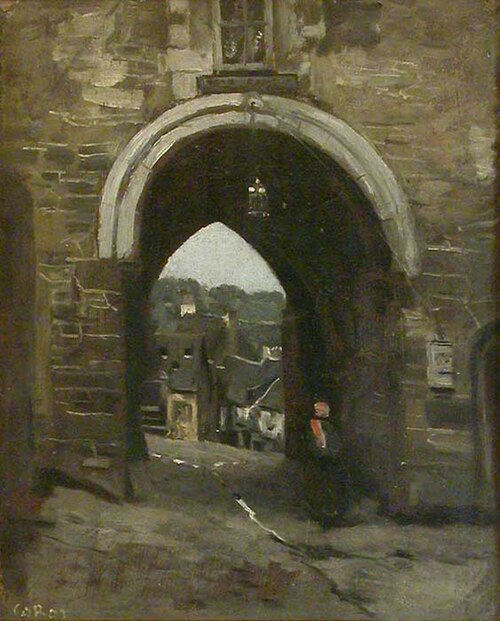 The Jerzual Gate in Dinan, 1860, Jean-Baptiste Camille Corot