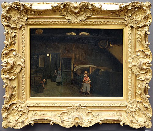 Intérieur au mas Bilier, près de Limoges, 1855, Jean-Baptiste Camille Corot