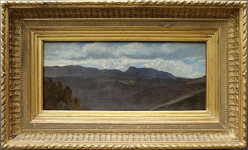 Panorama of the Roman countryside. The Prenestini mountains seen from Olevano, 1826, Jean-Baptiste Camille Corot