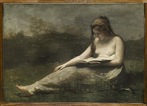 Madeleine reading, 1854, Jean-Baptiste Camille Corot