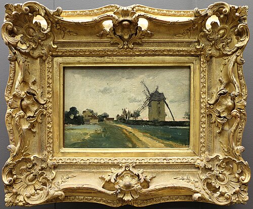 Windmills on the Picardy hill, 1860, Jean-Baptiste Camille Corot