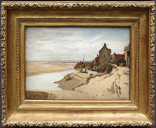 Fisherman's houses in Sainte-Adresse, 1835, Jean-Baptiste Camille Corot