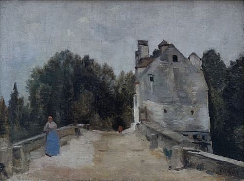 Pont et Moulin près de Mantes, 1860, Jean-Baptiste Camille Corot