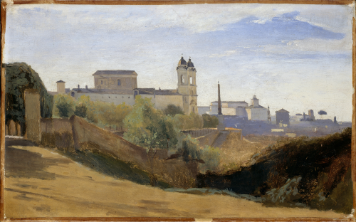 Rome, le Monte Pincio et la Trinité des Monts, vus des jardins de l’Académie de France, 1826, Jean-Baptiste Camille Corot