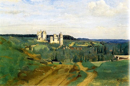 View of Pierrefonds castle, 1842, Jean-Baptiste Camille Corot