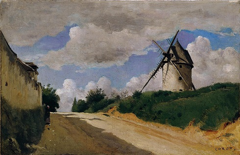 Moulin à vent sur la côte picarde, 1835, Jean-Baptiste Camille Corot
