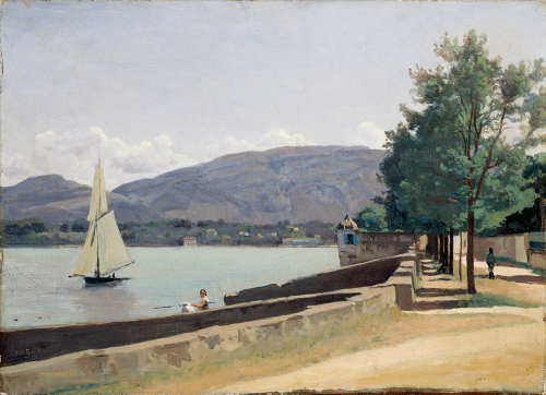Le quai des Paquis à Genève, 1842, Jean-Baptiste Camille Corot