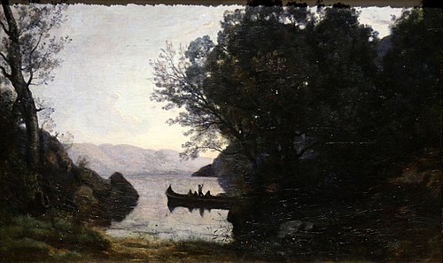 Vue prise à Riva, Tyrol italien, 1850, Jean-Baptiste Camille Corot