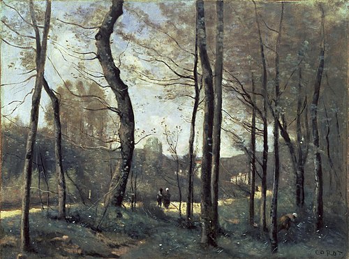 Premières feuilles à Mantes, 1842, Jean-Baptiste Camille Corot