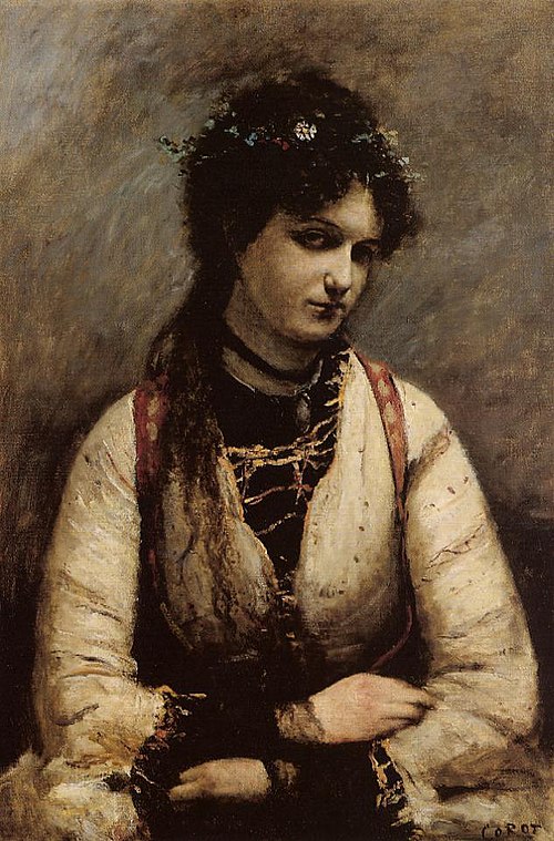 Mademoiselle de Foudras, 1872, Jean-Baptiste Camille Corot