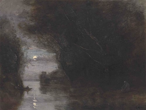 Moonlight landscape, 1874, Jean-Baptiste Camille Corot