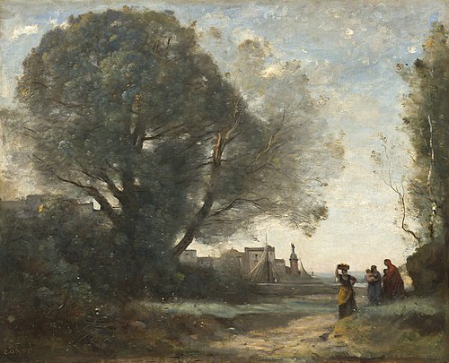Souvenir of Terracina, , Jean-Baptiste Camille Corot