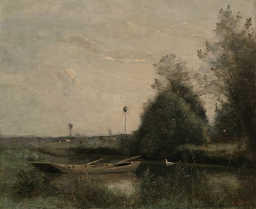 A Pond in Mortain, 1865, Jean-Baptiste Camille Corot
