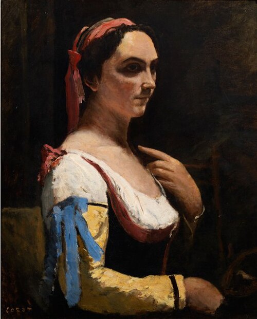 Italian Woman, 1870, Jean-Baptiste Camille Corot