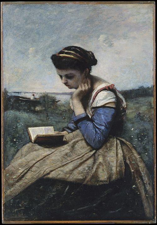Femme Lisant, 1869, Jean-Baptiste Camille Corot