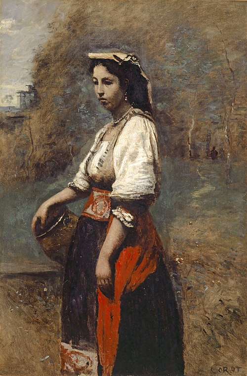 Italienne à la fontaine, 1867, Jean-Baptiste Camille Corot