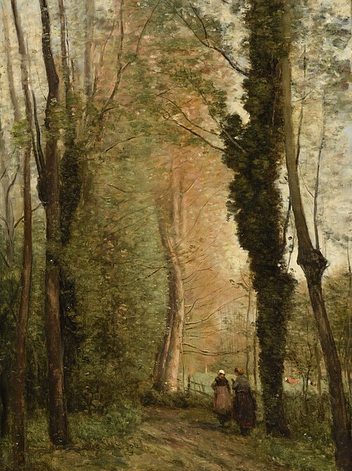 Un chemin sous les arbres au printemps, 1865, Jean-Baptiste Camille Corot