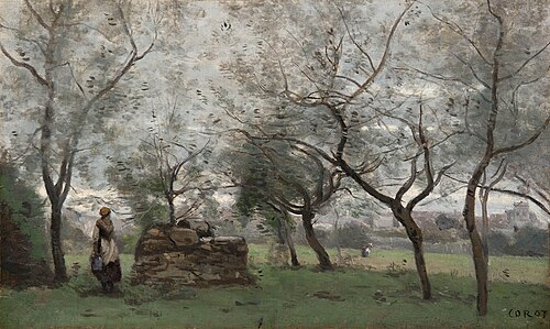 Le verger, environs de Mantes, 1850, Jean-Baptiste Camille Corot