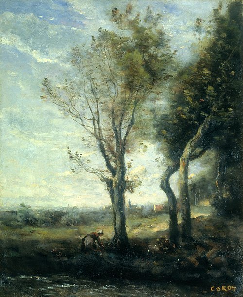 The Four Trees by the Plain, 1869, Jean-Baptiste Camille Corot