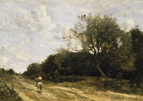 Le cavalier sur la route, 1862, Jean-Baptiste Camille Corot