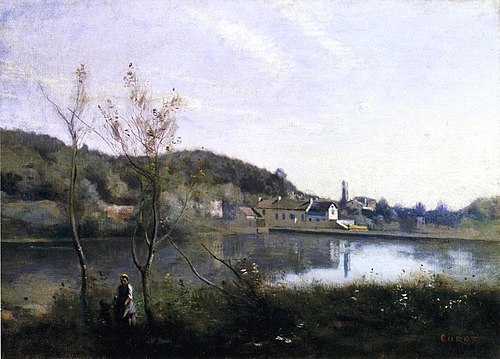 Ville-d'Avray, le grand étang et ses villas, 1853, Jean-Baptiste Camille Corot