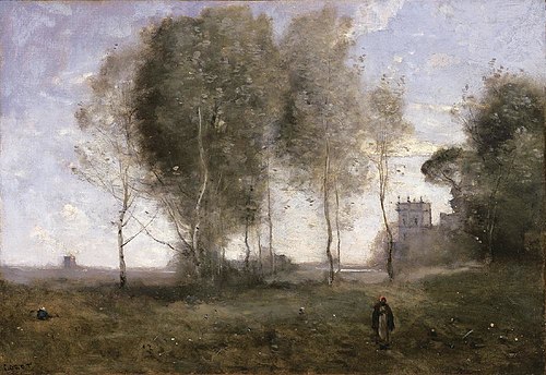 La Villa des Pins Noir, 1870, Jean-Baptiste Camille Corot