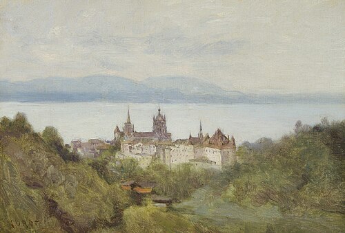 Lausanne et le lac Léman, juillet 1842, 1842, Jean-Baptiste Camille Corot