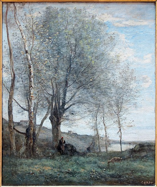 Le pâtre aux deux chèvres, 1860, Jean-Baptiste Camille Corot