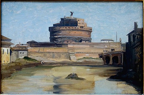 Le château Saint-Ange, 1834, Jean-Baptiste Camille Corot