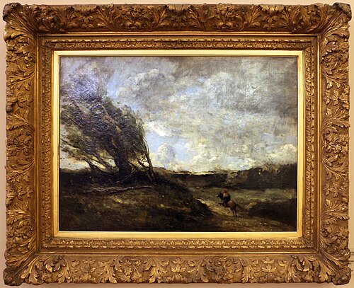 Le coup de vent, 1865, Jean-Baptiste Camille Corot