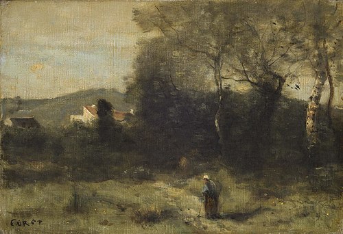 Landscape with Figure, 1842, Jean-Baptiste Camille Corot