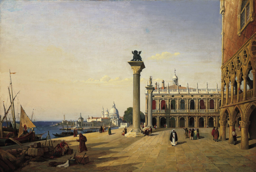 Venise, la piazzetta, 1840, Jean-Baptiste Camille Corot