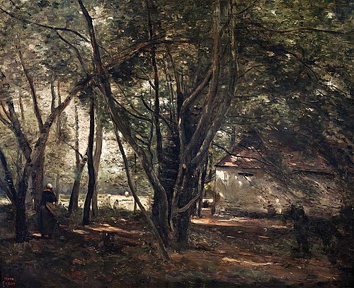 Brunoy: On the way to the farm, 1850, Jean-Baptiste Camille Corot
