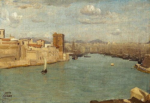 Marseille: The Old Port, 1843, Jean-Baptiste Camille Corot